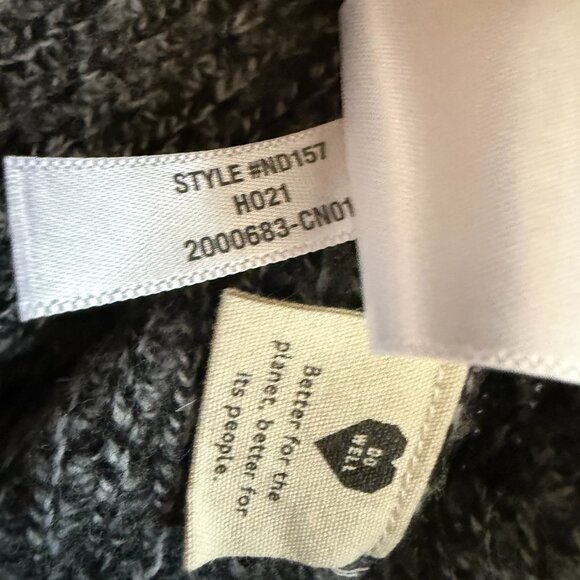 Madewell Ribbed Half-Zip Wool Sweater Dress Women's Medium Gray Knit Minimalist - Picture 16 of 16